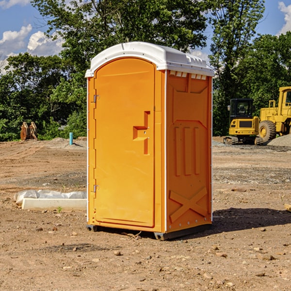 how often are the porta potties cleaned and serviced during a rental period in Oshtemo